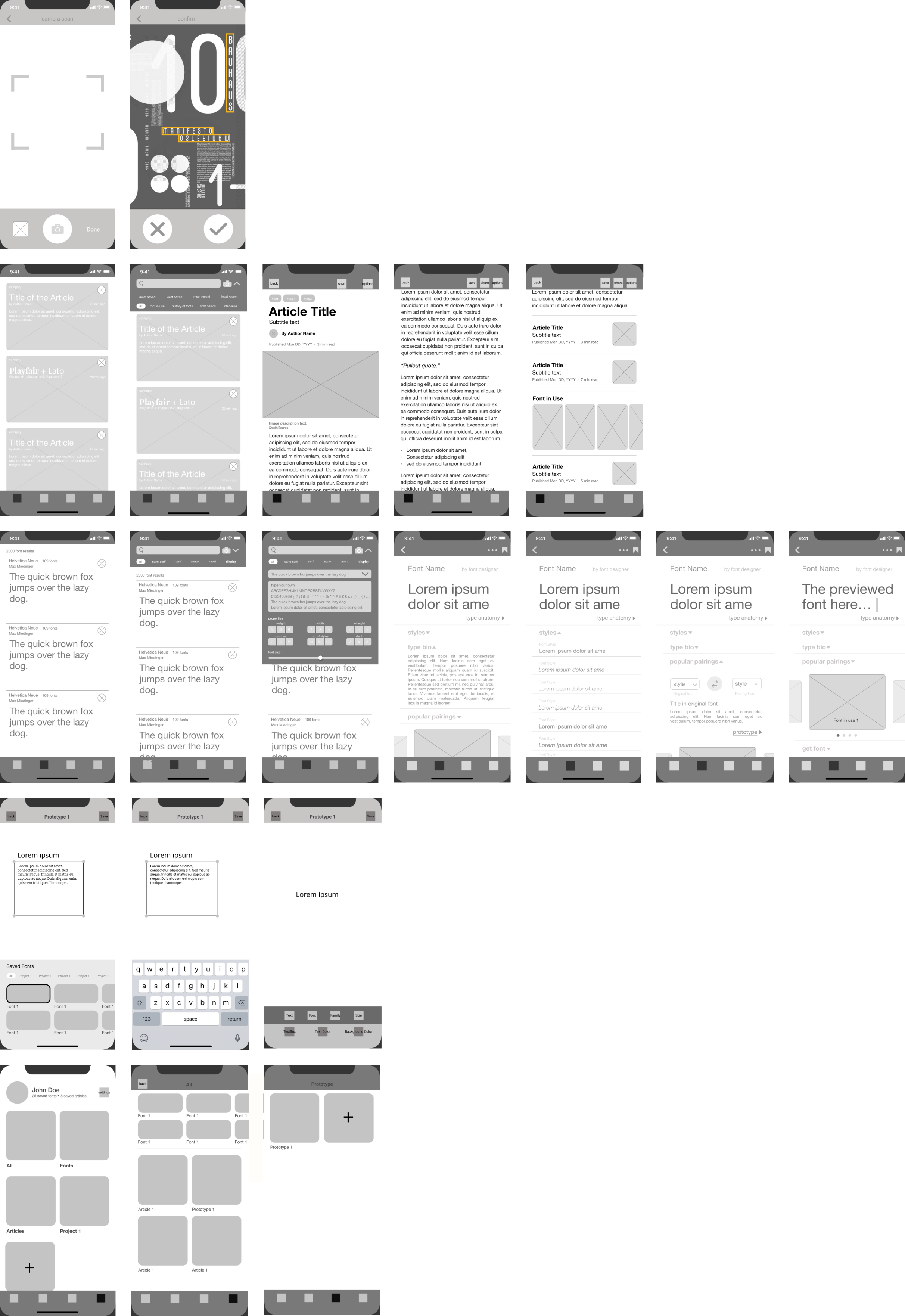 wireframes